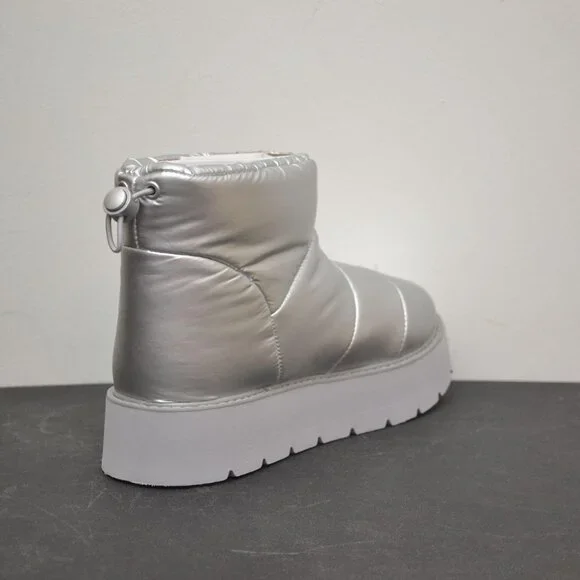 Portland Boot Company Women's Puffer Bootie - Silver - Picture 3 of 8